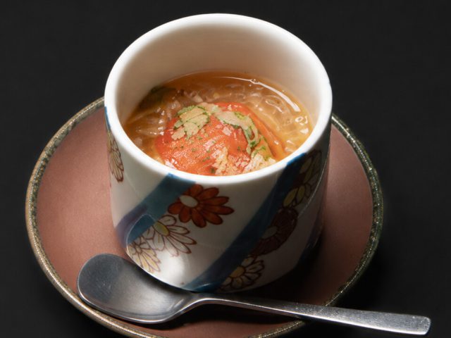 割烹富士_当店特製トマト茶碗蒸し