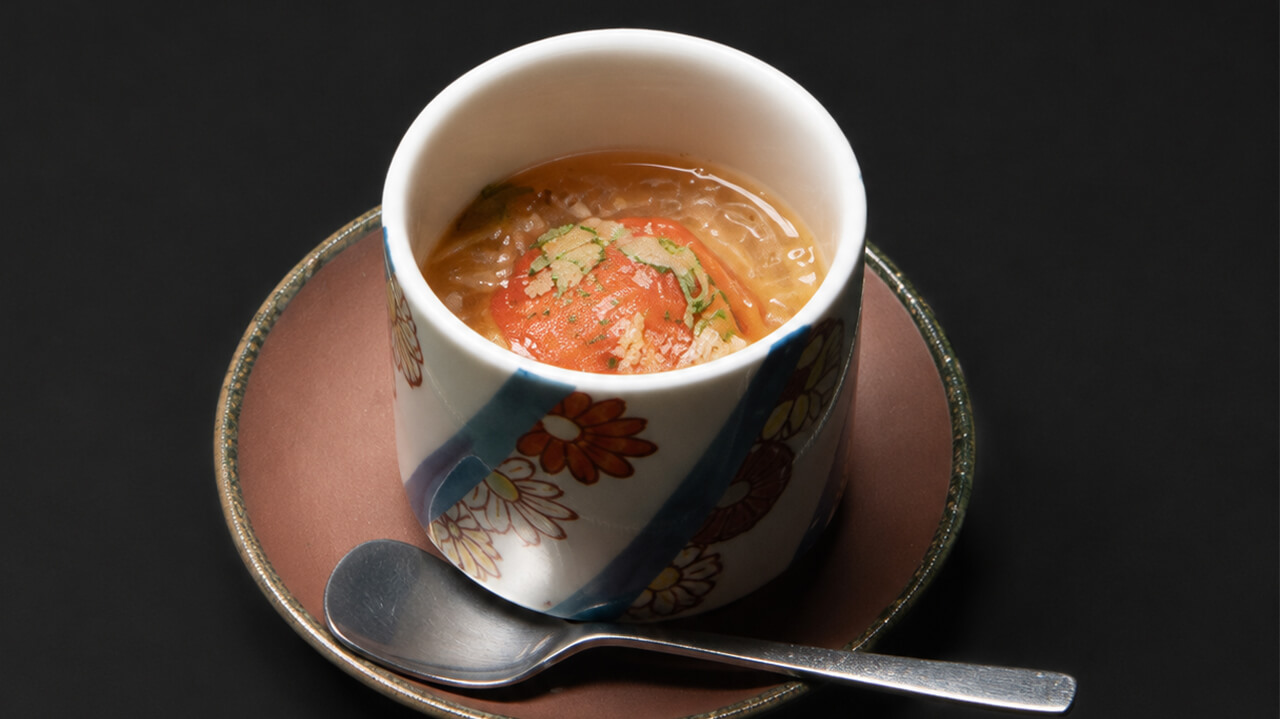 割烹富士_当店特製トマト茶碗蒸し